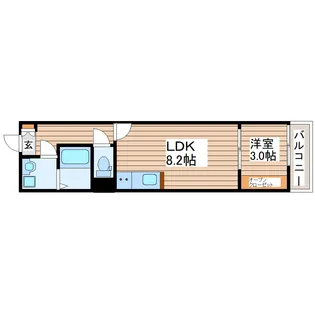 BAU美田園【2階】の間取り