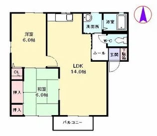 サニーコート南風【2階】の間取り