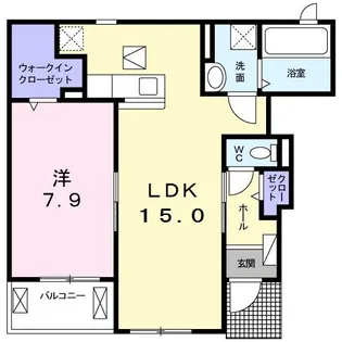 ミルト ベル メゾン【1階】の間取り