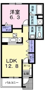 クオリアI【1階】の間取り