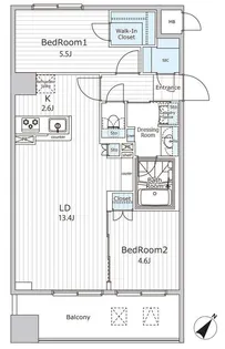 ビエラコート日本橋久松町【6階】の間取り