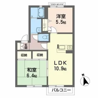 メゾンパークス平成【2階】の間取り