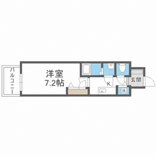 プランドール北浜【4階】の間取り