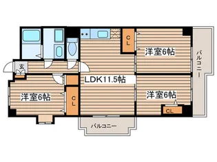 レジデンス代官町スクエア【15階】の間取り