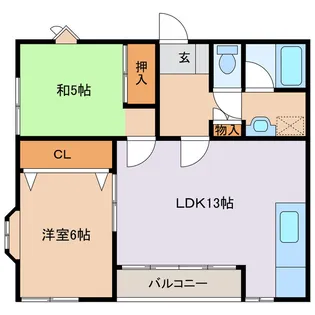YFハイツ B【2階】の間取り