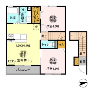 アーバンスクエア【2階】の間取り