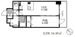 プレサンスザ神戸【13階】の間取り