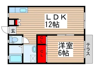 エス・ケイハイム【1階】の間取り