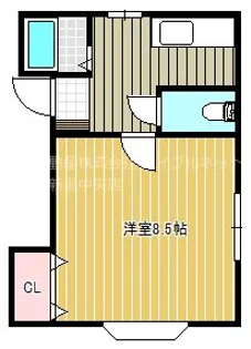 ビバリー新元島【2階】の間取り