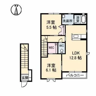 メゾンボヌール B棟【2階】の間取り