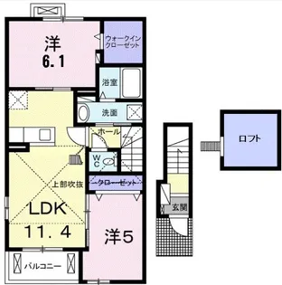 ラディアII【2階】の間取り