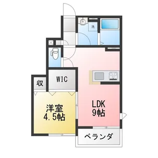 ローレルパティオ薬師堂【1階】の間取り