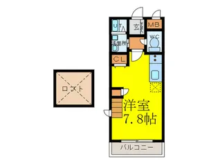 ホワイトスクエア高宮【2階】の間取り