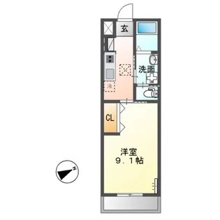 グランシャイン【1階】の間取り