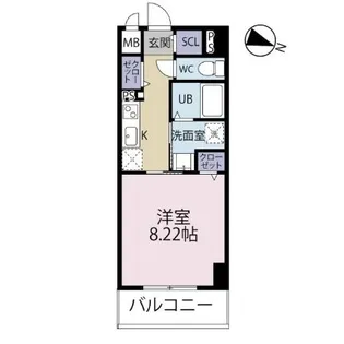 ビューテラス大道【1階】の間取り