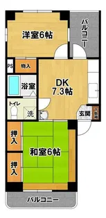 大庭マンション【4階】の間取り