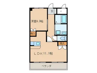 シャンビラ-ジュ【1階】の間取り