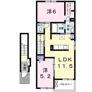 イーストヒル【2階】の間取り