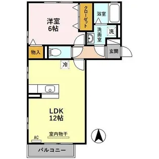 コートハウス岐陽II C【2階】の間取り