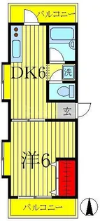 ジュネパレス松戸第124【1階】の間取り