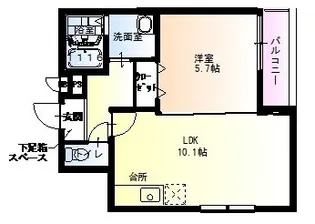 フジパレス百舌鳥本町II番館【3階】の間取り