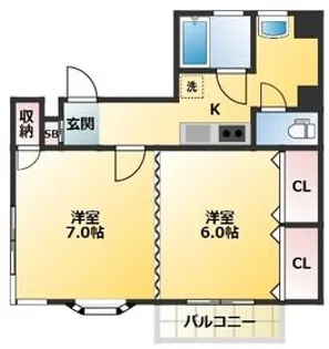 サンライズ吉巳五号館(ヨシミゴゴウカン)【2階】の間取り