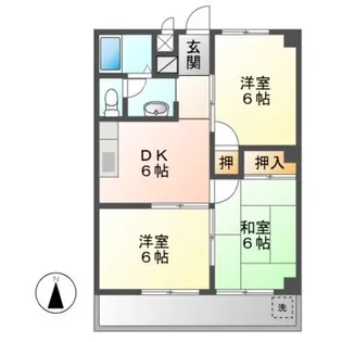 クラウンハイツ【3階】の間取り