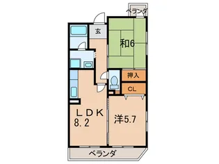 エタニティ千両【2階】の間取り