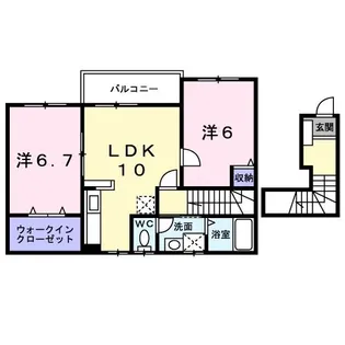 ディアレスト【2階】の間取り