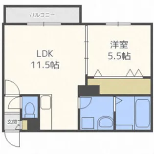 ローワン【4階】の間取り