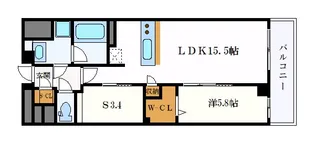 JMFレジデンス名駅南(旧:Dimora名駅南)【8階】の間取り