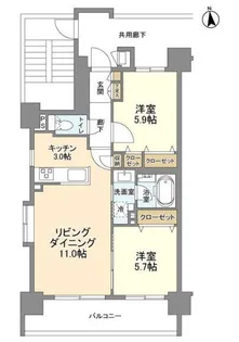 グラーナ上野【3階】の間取り