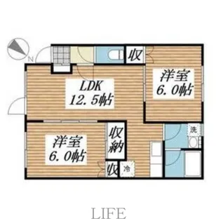 フィオーレ北郷【1階】の間取り