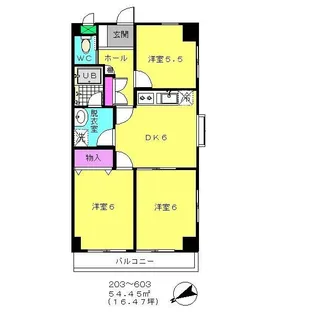 タートルヒルズ【4階】の間取り
