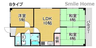 サンハイツマルミ【3階】の間取り