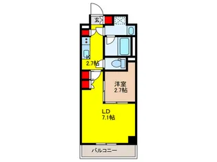 ウエリスア-バン守口【7階】の間取り