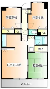 クレアーレ壱番館【2階】の間取り