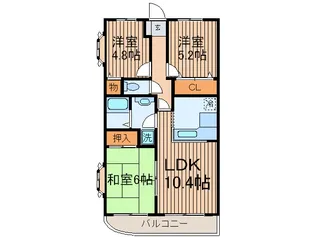 サニ-・プレスキャッスルA【1階】の間取り