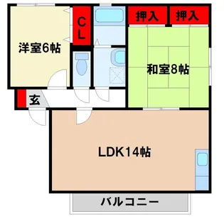 ラフォーレ原田L【2階】の間取り