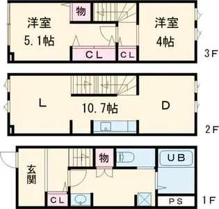 MOKーTERRACE KASAI Bの間取り