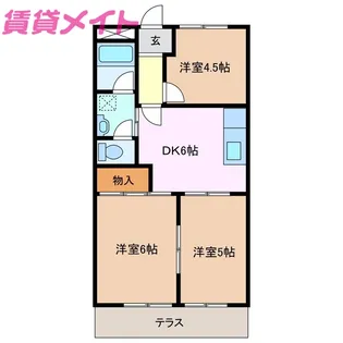 エスポワール垂坂【1階】の間取り