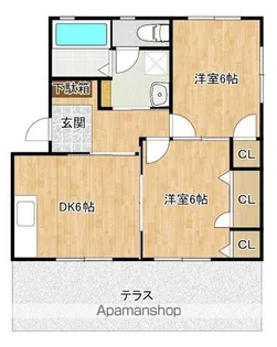 クレールA棟【2階】の間取り