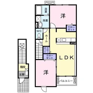 ラ・プルミエールII番館【2階】の間取り