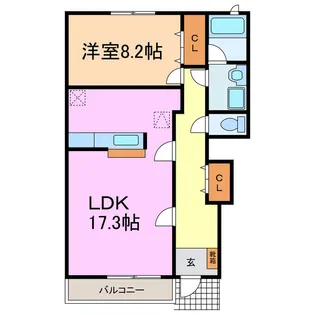 ザ・ロイヤルオーク【1階】の間取り