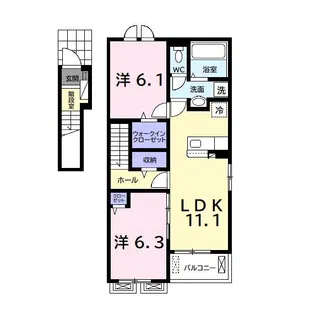 アリビオB【2階】の間取り