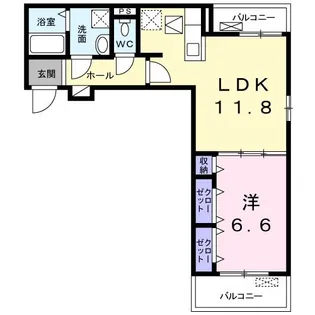 グランデ大池【1階】の間取り
