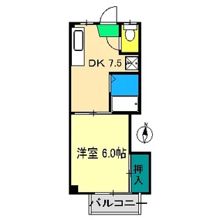 ハイツ長井【2階】の間取り