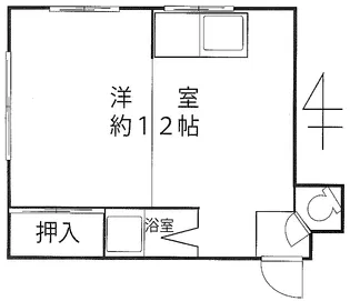 西田辺マンション【3階】の間取り
