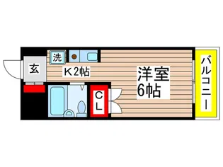 ロザール東千葉【4階】の間取り