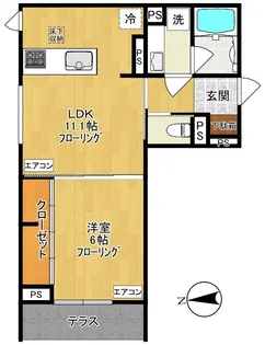 JOEIL GARDEN -ジョイル ガーデン-【1階】の間取り